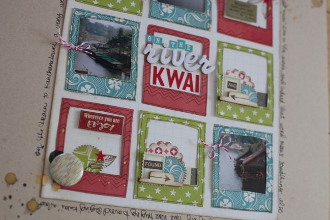 paper: Using a Polaroid frame stamp on a scrapbook page  pretty paper.  true stories. {and scrapbooking classes with cupcakes.}